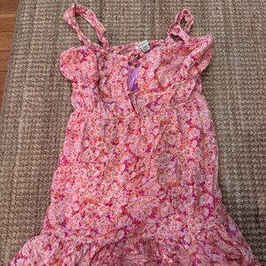 American eagle pink and orange sun dress